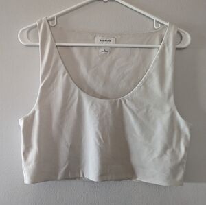 Aritzia Babaton Contour Scoopneck Tank Matte Pearl